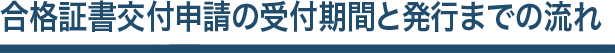 合格証書交付申請について