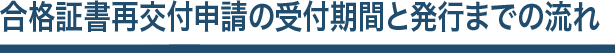 合格証書交付申請について